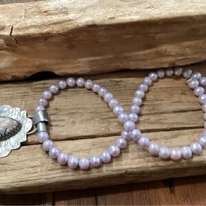 Sterling Silver and Tiffany, Pearl Necklace